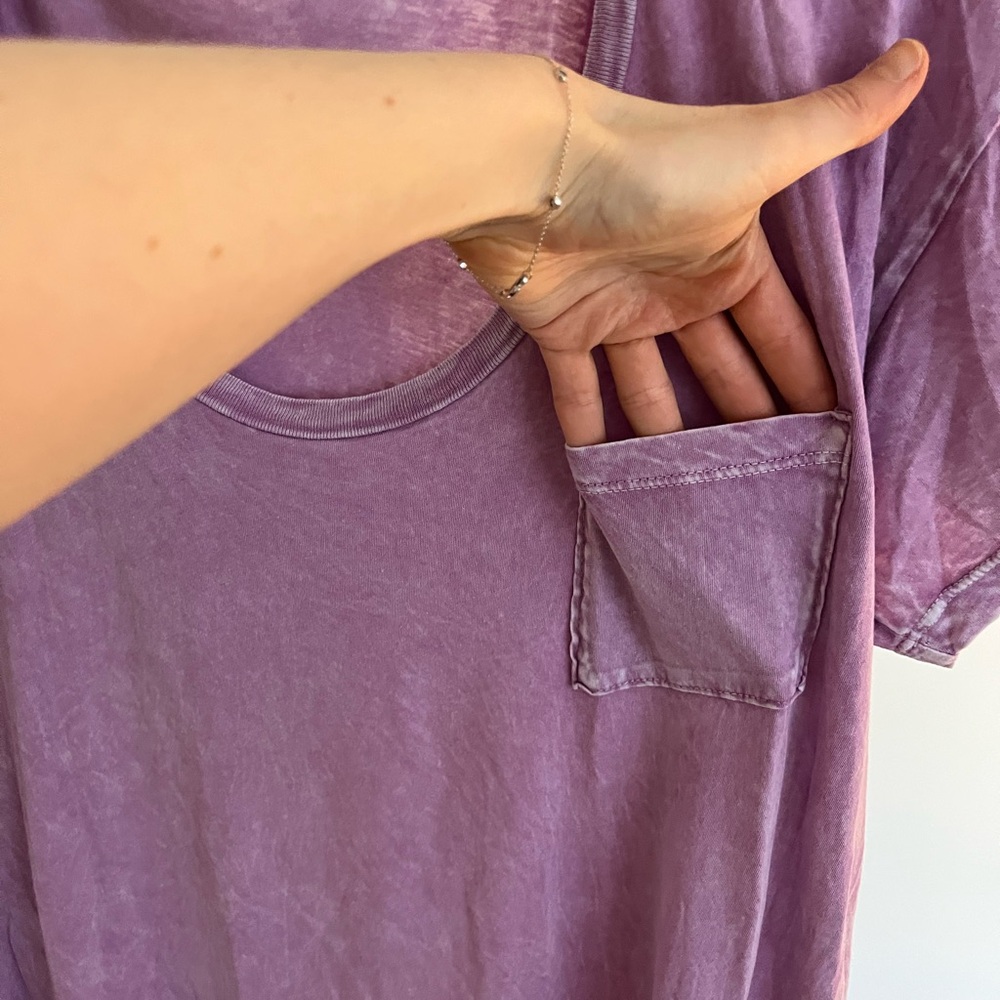 Truly Madly Deeply Purple Relaxed Short Sleeve T-Shirt - Picture 3 of 3